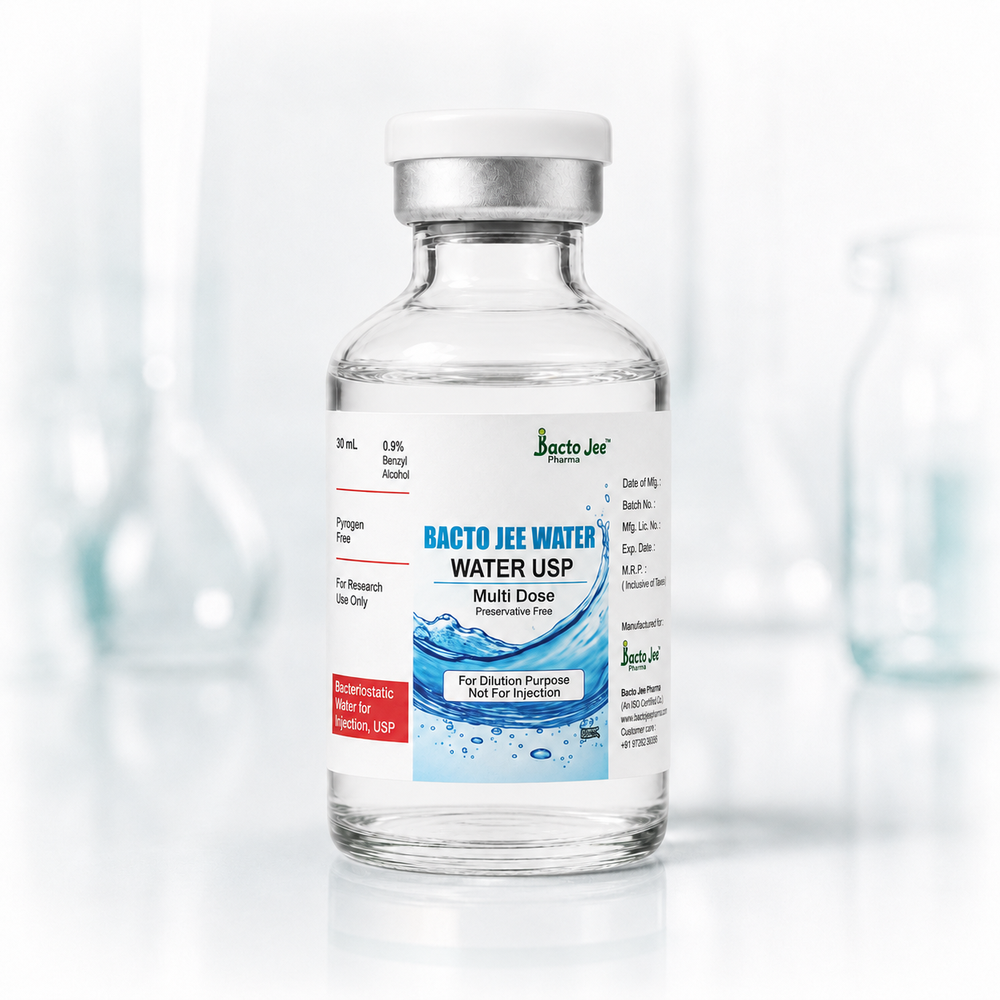 Bacto Jee Water USP 30 mL glass bottle